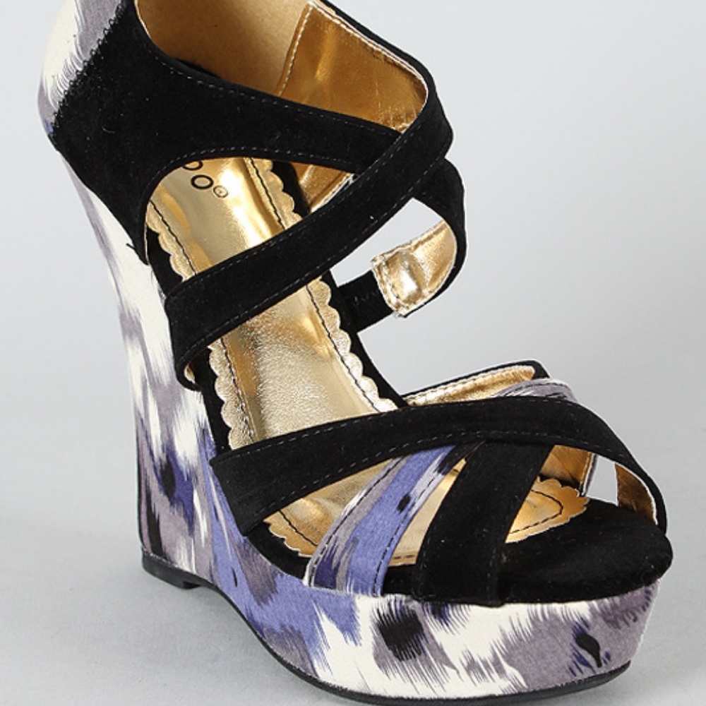 Artistic Purple and Black Wedges